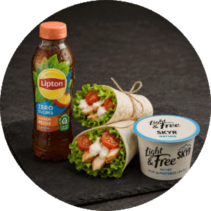menu wraps poulet