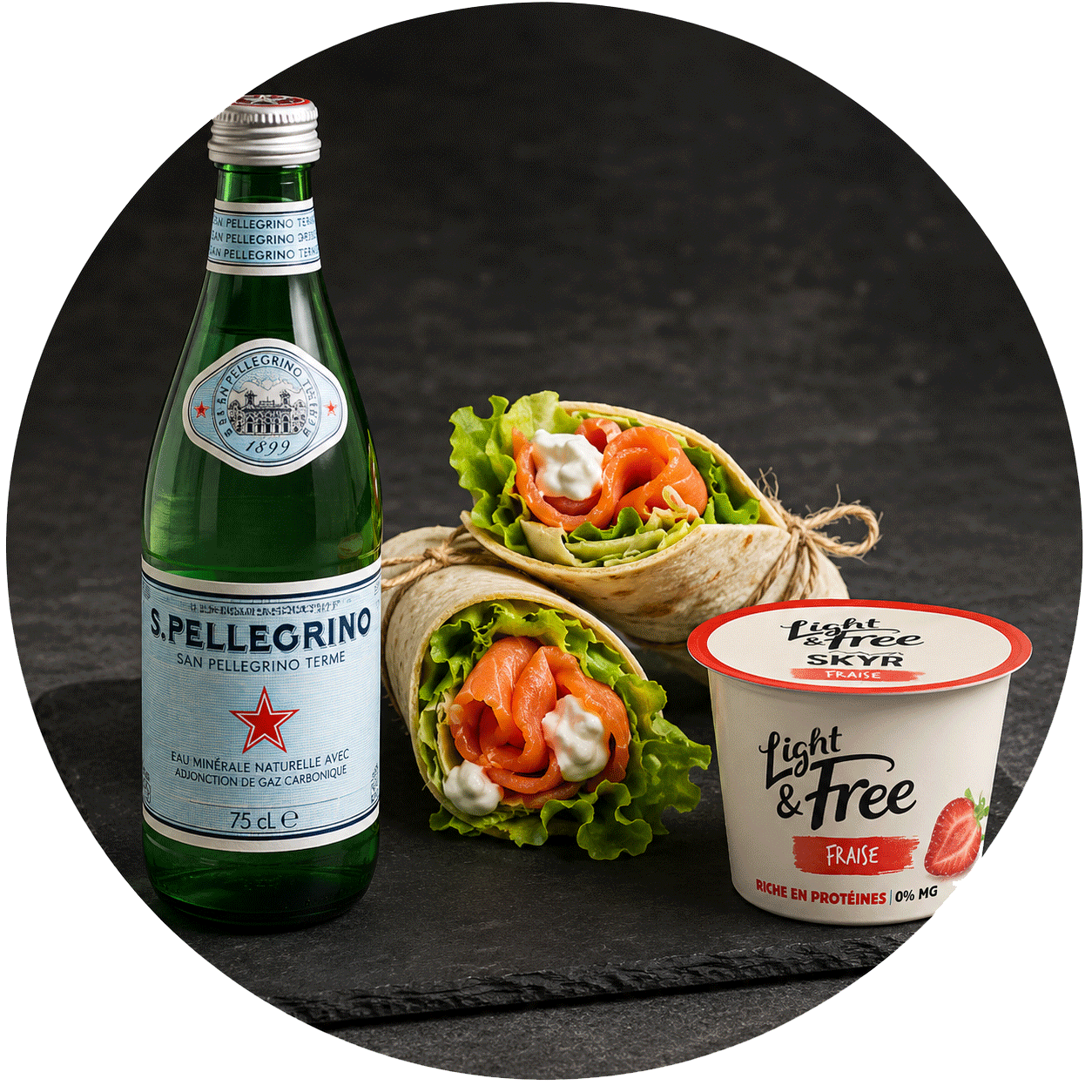 Home menu wraps saumon